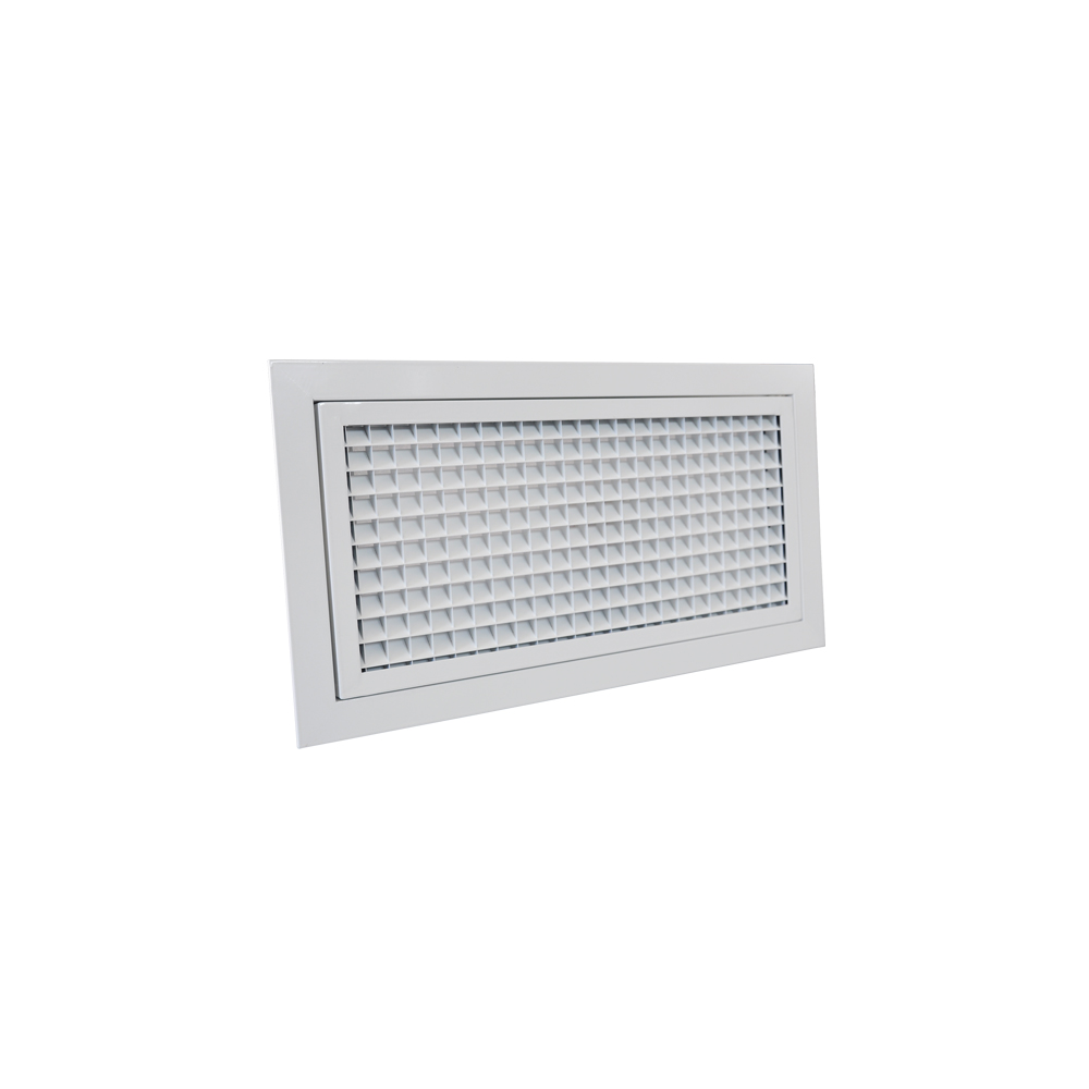 Photo Grille de reprise porte-filtre aluminium blanc mate 400 x 200 mm - filtre inclus | Ref : GRAB400X200