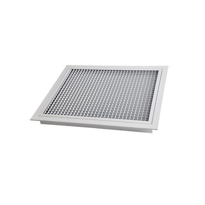Photo Grille de reprise porte-filtre aluminium blanc mate 500 x 400 mm - filtre inclus | Ref : GRAB500X400