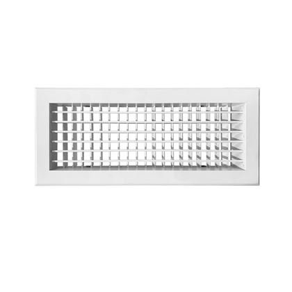 Photo Grille de soufflage double dflexion aluminium blanc mate 400 x 150 mm | Ref : DD400X150