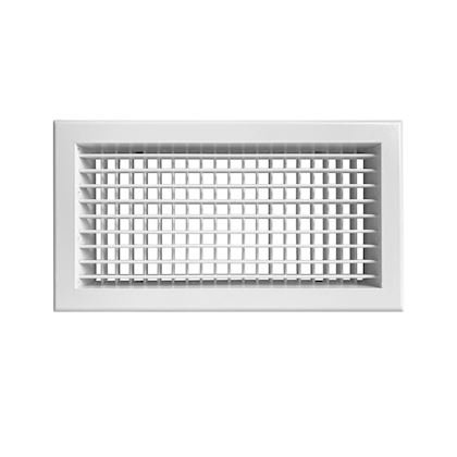 Photo Grille de soufflage double déflexion aluminium blanc mate 400 x 200 mm | Ref : DD400X200