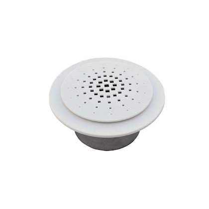 Photo Diffuseur circulaire blanc - diamtre 200 mm avec manchon acier | Ref : DIFCDB200