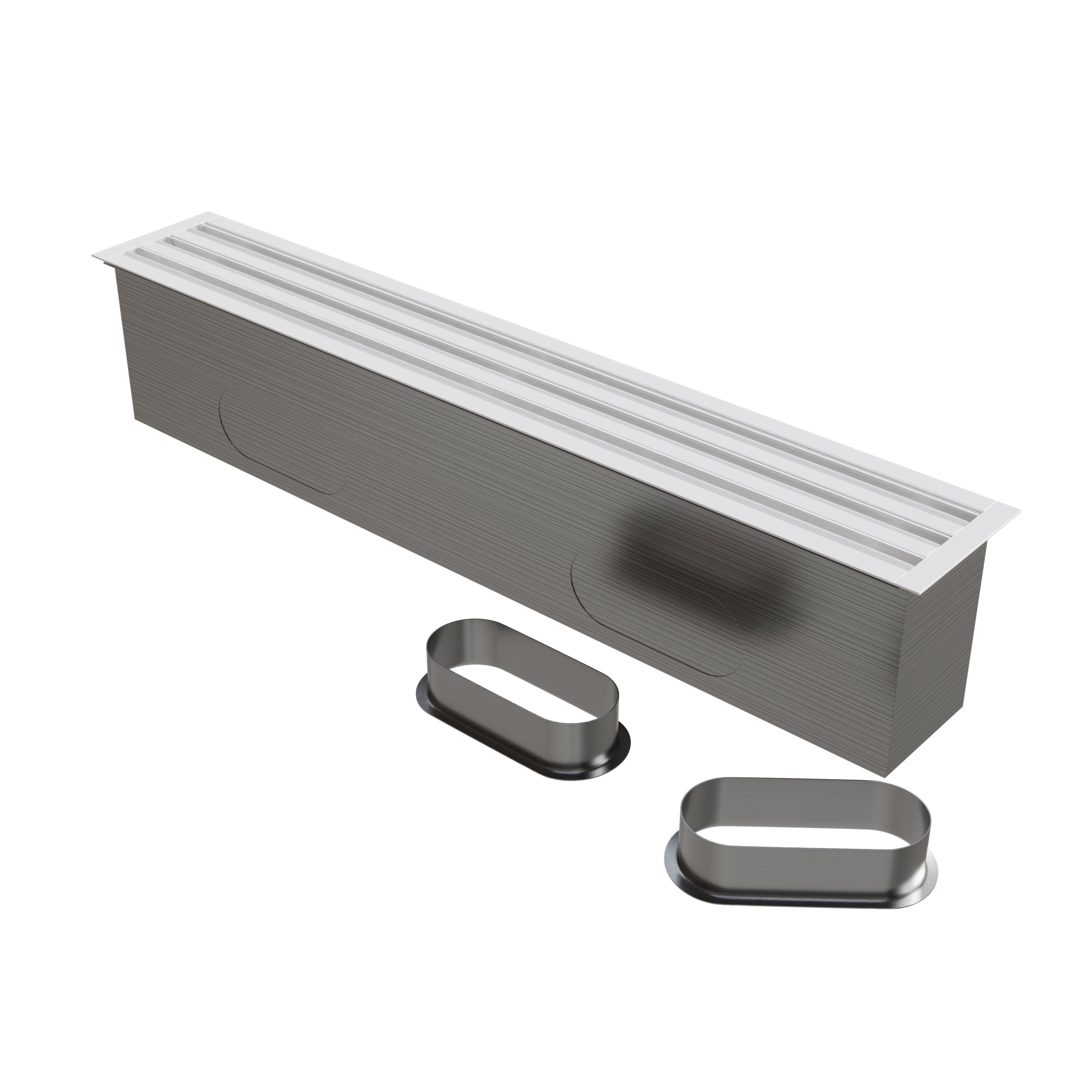 Photo Diffuseur linéaire 3 fentes en aluminium blanc mate de 1000 x 150 mm | Ref : DL3F1000