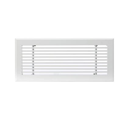 Photo Grille de soufflage linéaire de 400x150 mm en aluminium blanc mate | Ref : GSL400X150