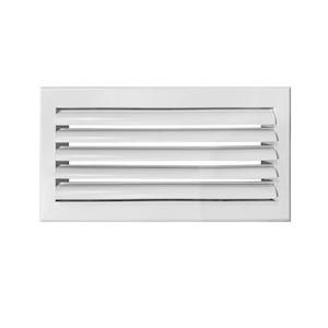 Photo Grille de soufflage  lames courbes aluminium blanc mate 400 x 200 mm | Ref : LC400X200