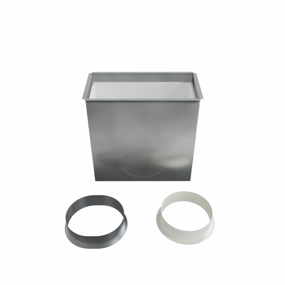 Photo Plnum de soufflage en acier isol pour grille linaire de 300x150 mm | Ref : PLGSL300X150