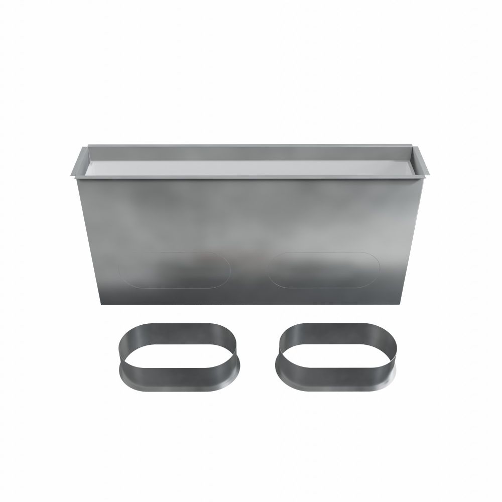 Photo Plnum de soufflage en acier isol pour grille linaire de 600x100 mm | Ref : PLGSL600X100