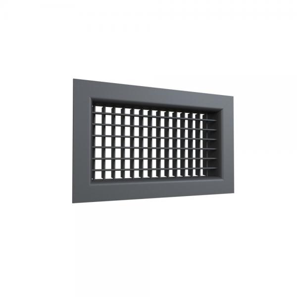 Photo Grille de soufflage double dflexion aluminium Anthracite de 300x150 mm | Ref : DD300X150AN