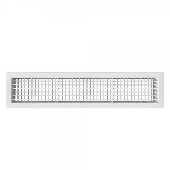 Photo Grille de soufflage double dflexion aluminium blanc mate 800 x 200 mm | Ref : DD800X200
