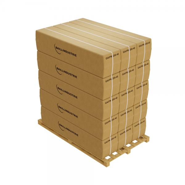 Photo Palette de 15 cartons de 10 ML de gaine isole polyester multicouche  200 mm | Ref : GAI/PM200-40X15