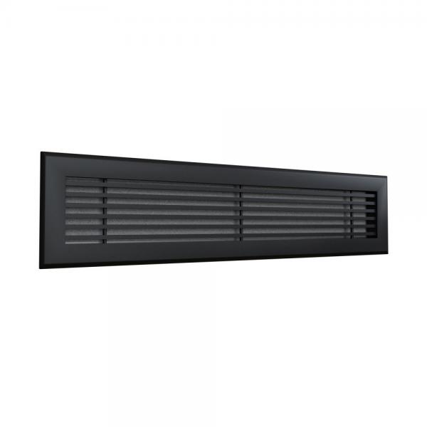 Photo Grille reprise linaire 600x150 Noir mat | Ref : GRL600X150NM