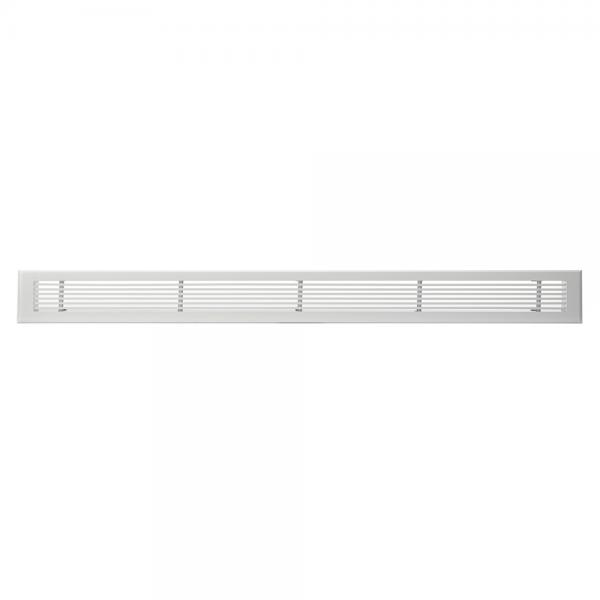 Photo Grille de soufflage linaire de 1000x100 mm en aluminium blanc mate | Ref : GSL1000X100