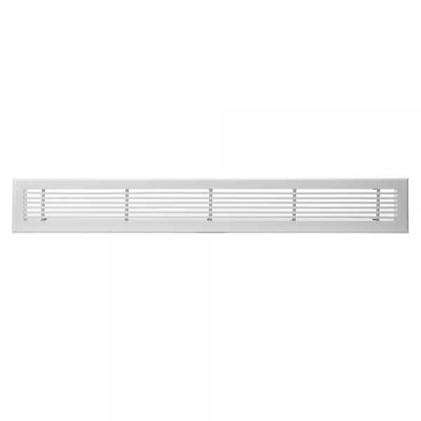 Photo Grille de soufflage linaire de 1000x150 mm en aluminium blanc mate | Ref : GSL1000X150