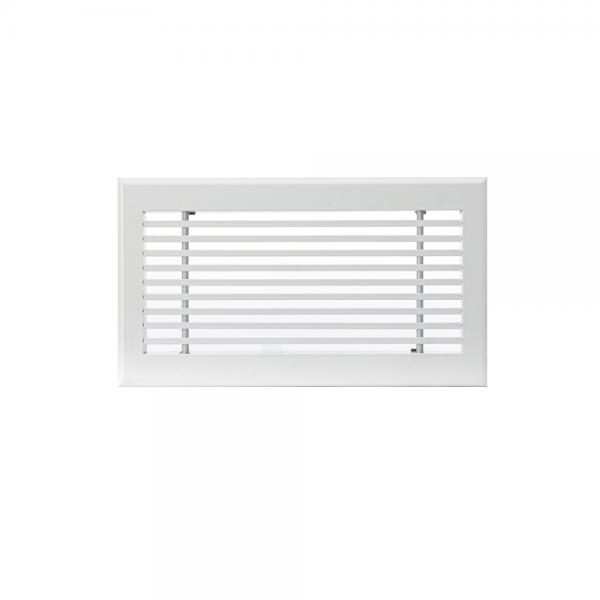 Photo Grille de soufflage linaire de 300x150 mm en aluminium blanc mate | Ref : GSL300X150