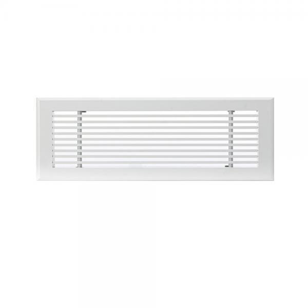 Photo Grille de soufflage linaire de 500x150 mm en aluminium blanc mate | Ref : GSL500X150