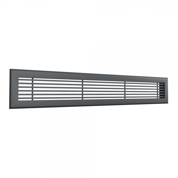Photo Grille de soufflage linéaire de 800x150 mm en aluminium Anthracite | Ref : GSL800X150AN