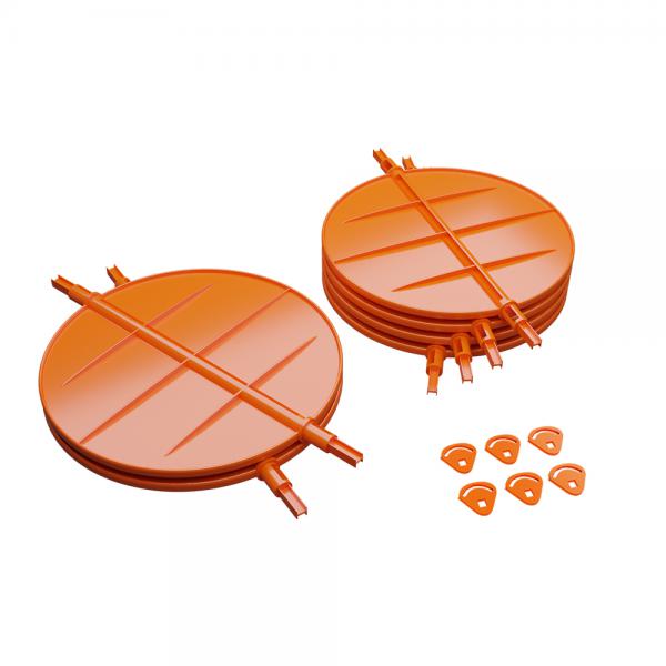 Photo Lot de 4 volets de rglage de dbit d'air en ABS  200-160 + 2 volets  250 mm | Ref : VRD6S