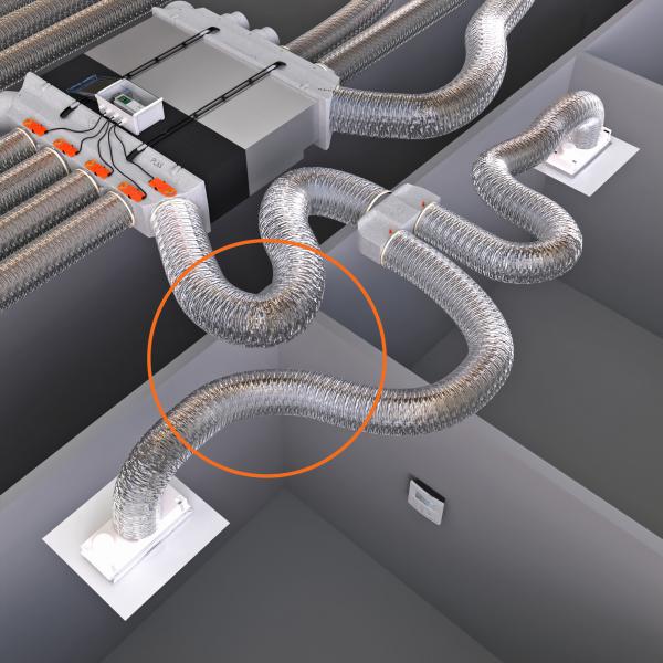 Vignette 2 produit Gaine isole polyester multicouche diamtre 200 mm - ep 40 mm classe M1 | Ref : GAI/PM200-40