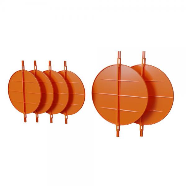Vignette 2 produit Lot de 4 volets de rglage de dbit d'air en ABS  200-160 + 2 volets  250 mm | Ref : VRD6S