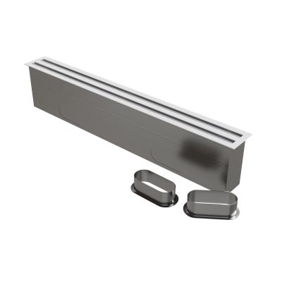 BAILLINDUSTRIE Diffuseur linaire 2 fentes en aluminium blanc mate de 1000 x 100 mm DL2F1000