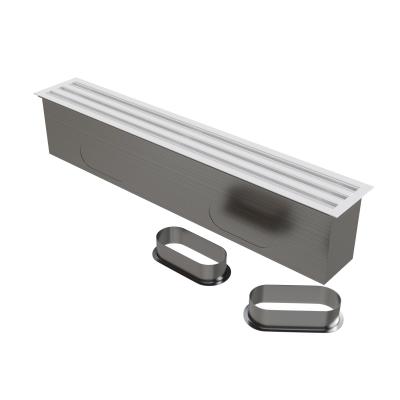 BAILLINDUSTRIE Diffuseur linaire 3 fentes en aluminium blanc mate de 1000 x 150 mm DL3F1000
