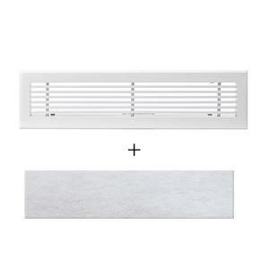 BAILLINDUSTRIE Grille de reprise linaire 600x150 blanc mate avec filtre GRL600X150