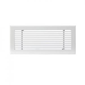 BAILLINDUSTRIE Grille de soufflage linaire de 400x150 mm en aluminium blanc mate GSL400X150