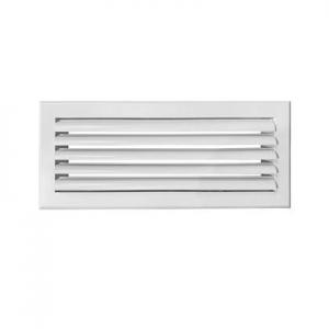 BAILLINDUSTRIE Grille de soufflage  lames courbes aluminium blanc mate 400 x 150 mm LC400X150