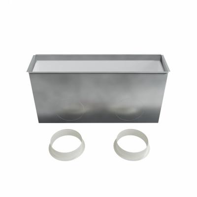 BAILLINDUSTRIE Plnum de soufflage en acier isol pour grille linaire de 600x150 mm PLGSL600X150