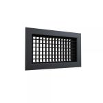 BAILLINDUSTRIE Grille de soufflage double dflexion aluminium noir mat de 300x150 mm DD300X150NM
