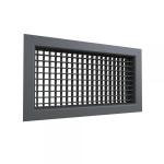 BAILLINDUSTRIE Grille de soufflage double dflexion aluminium anthracite de 400x200 mm DD400X200AN