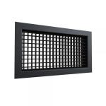 BAILLINDUSTRIE Grille de soufflage double dflexion aluminium noir mat de 400x200 mm DD400X200NM