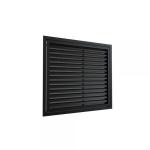 BAILLINDUSTRIE Grille de reprise  ailettes droites 500x400 noir mat GRAD500X400NM