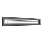 BAILLINDUSTRIE Grille de soufflage linaire de 800x150 mm en aluminium anthracite GSL800X150AN