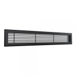 BAILLINDUSTRIE Grille de soufflage linaire de 800x150 mm en aluminium noir mat GSL800X150NM