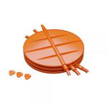 BAILLINDUSTRIE Lot de 3 volets de rglage de dbit d'air en abs de diamtre 250 mm VRD3S