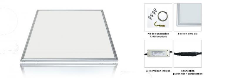 Vignette 2 produit LED PLAFOND 230V  295 X 295  18  Watt ALU 3000K | Ref : 7761