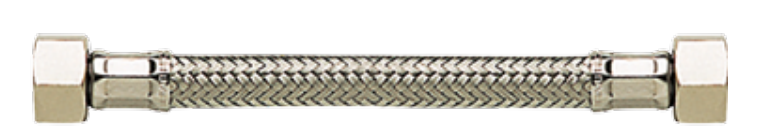 Photo FL.TRESS.INOX F3/4 -F3/4  500mm STANDARD Alim - Sanitaire Tuyau  8mm avec joint Srie Standard  passage 8 mm | Ref : FF44 0500S
