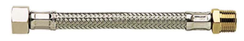 Photo FLEX. TRESSE INOX F1/2 -M1/2  300mm Alim - Sanitaire Tuyau  8mm avec joint Srie Plus  passage 8 mm | Ref : FM22 0300