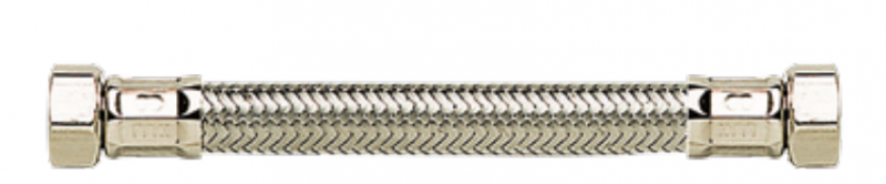 Photo FL.TRESS.INOX F1/2 -F1/2  1000mm STAND.Sanit. Plomberie Tuyau �13mm avec joint S�rie Standard � pas. 13 mm | Ref : GFF22 1000S