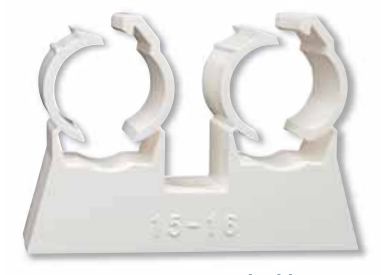 Photo MULTIFIX COLLIER DE FIXATION DOUBLE DIAMETRE 16 - PAR  BOITE DE 50 Multifix | Ref : MFIXD16