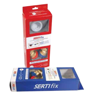 Photo KIT FIXATION SERTIFIX 1/2 - 10x12 A SERTIR - ENTRAXE 150mm | Ref : PLACR212