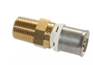 PB TUB Male fixe a sertir 1 1/2 - 50 laiton pour systeme multicouches -867.50.766- raccords mc alpex-duo  40-75 MCRM1250