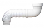 PB TUB Pipe evacuation wc extensible 300-650mmcoudee embout male abs d.100 pipes wc souples extensibles PIPEC650