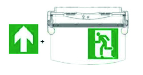 Photo Plaque pictogramme drapeau pour BAES et LSC pour un  �clairage par la tranche | Ref : 6777333