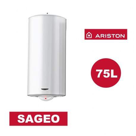 Photo Chauffe-eau électrique vertical mural Sagéo 75 l - Ø 470 mm | Ref : 3200835