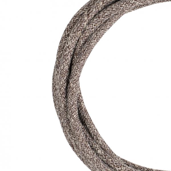Photo BAI Câble Textile Tweed Marron 3 mètres 2x0.75mm² Fil Électrique | Ref : 141768