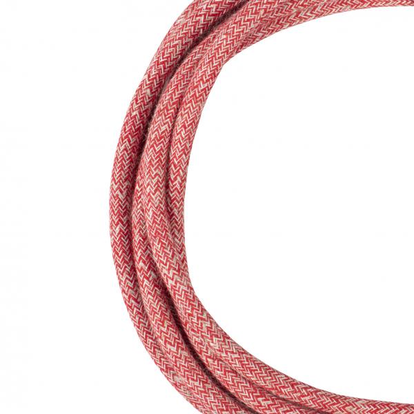 Photo BAI Câble Textile Tweed Rouge 3 mètres 2x0.75mm² Fil Électrique | Ref : 141769