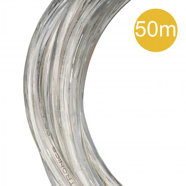 Manchon De Câble Transparent PVC – Diamètre 0,5 Mm, Rouleau De 50 Mètres, Neuf