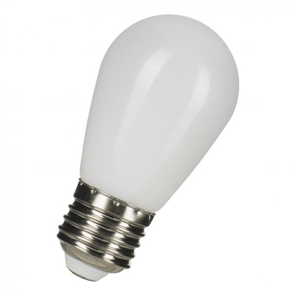 Photo BAI LED Party Bulb ST45 E27 1W 2800K Opale 50lm 230V-240V 360 45x89mm IP44 | Ref : 142602