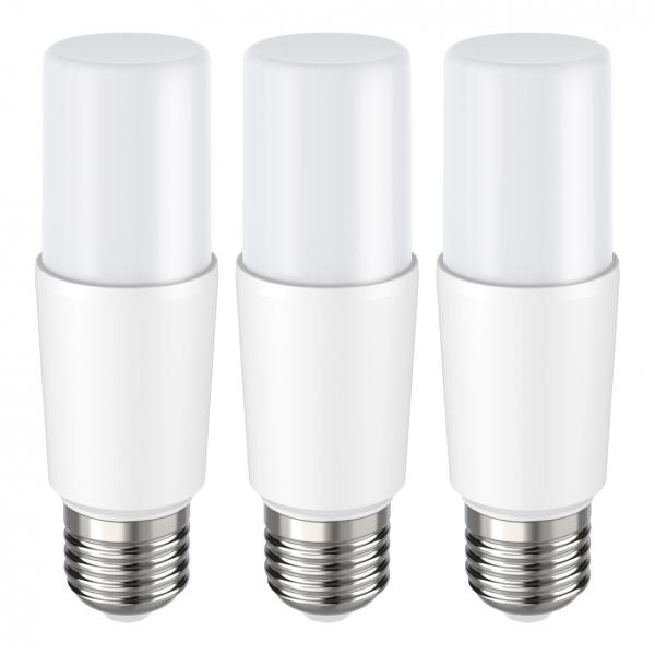 Photo BAI EcoPack 3pcs Ecobasic LED Stick T37 E27 9W 4000K Opale 820lm (61W) Hi-Cycle | Ref : 143615